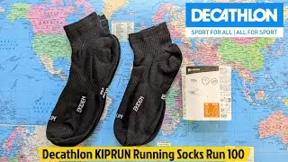 Decathlon KIPRUN Running Socks Run 100 Pack of 3 - Black#indiaunboxed