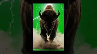 bull Green Screen | Realistic Wildlife Animal | 4K Video Overlay