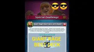 GIANT RAGE challenge deck clash royale | best deck for giant rage challenge
