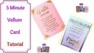 Last Minute Card Using Vellum : Super Easy and Quick Tutorial