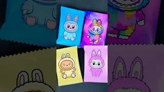 🩵Labubu DIY unboxing blind box candy #diy #labubu #asmr #papercraft #candy #art