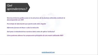 Reducción de la Dimensionalidad con SVD | Teoría