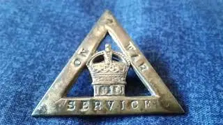 Ww1 on war service screw back badge