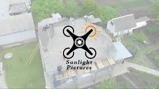 Change house roof. Dron video