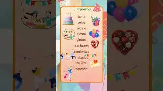 Palabras en espa&ntilde;ol para el cumplea&ntilde;os #испанскийлегко #cumplea&ntilde;os  #espa&ntilde;ol