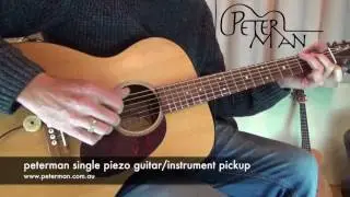 piezo guitar pickup Peterman Demonstration