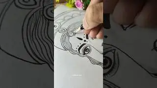 Durga Maa Outline Drawing 🥰😍||Durga Maa Drawing ❤️🙏||#shorts