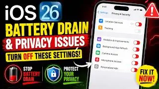 iOS 26 Battery Drain FIXED 🔋 | Disable These Settings NOW! [in Hindi]