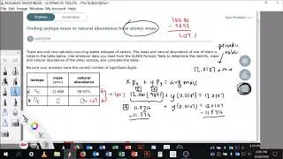 Finding isotope mass or natural abundance from atomic mass