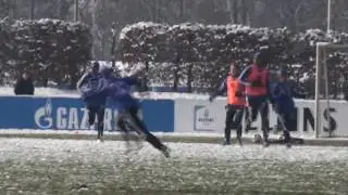 Schalke Training bei -10 C