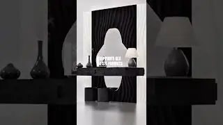 Our new 3D interior set is here! Featuring a modern black and white contrast with organic wave t