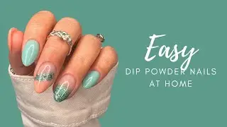 Glitter Ombr&eacute; & Freehand Color Blocking with Dip Powder | Easy Nail Tutorial Using Dip Liquids