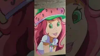 Strawberry Shortcake 🍓 #art #cartoon #cartoondrawing #strawberry #strawberryshortcake #kawaii