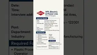 HPL Electric & Power Ltd. &ndash; Hiring Trainees in Gurgaon