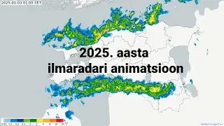 Eesti ilmaradarite aastaring 2025 / Estonian Weather Radar Time Lapse Animation