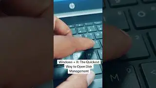 Windows + X: The Quickest Way to Open Disk Management #tips #shortcutkeys #windows #viralvideo