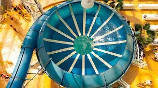 Tropical Typhoon BOWL Water Slide POV | World Waterpark
