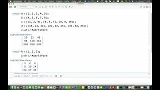 Wolfram Mathematica 4-dars. List, vektor va matritsalar