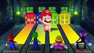 【マリオパーティ10】ミニゲームマリオVsルイージVsワリオVsワルイージ(COM最強 たつじん)