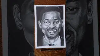 Will smith portrait part 2 #shorts #trending #art #viral