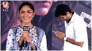 Heroine Mrunal Thakur Cute Speech @ Dacoit Movie Teaser Launch Event | Adivi Sesh | V6Ent