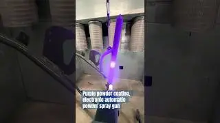 Purple powder coating, electronic automatic powder spray gun#powder coating