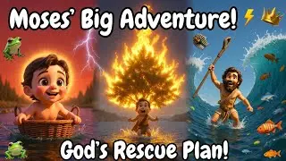 (kids Song)The Story of Moses Song 🌊 Baby Moses, Plagues & Red Sea | Bible Songs for Kids