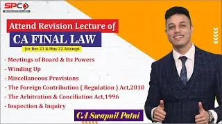 CA Final Law latest & amended Revision video part 2 for Dec 21& May 22 by Swapnil Patni