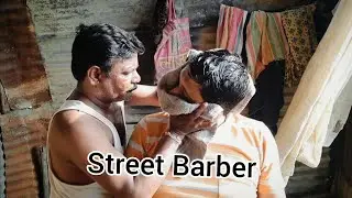 Street Barber Relaxing Head Massage Face Cleaning with Neck Cracking