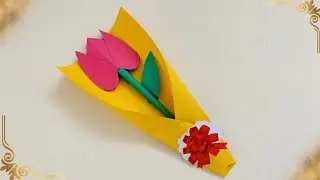 Easy Teacher's Day Gift / Paper Flower Bouquet / DIY Handmade Teacher's Day Gift/ Teachers Day Craft