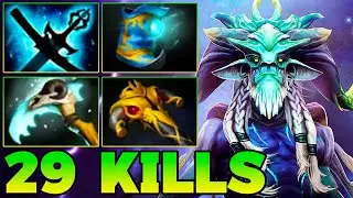 Ultra Kills + 29 Kills Leshrac Dota 2 Mid Lane Pro Gameplay Carry Support Build Guide Offlane 7.39