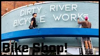 New Bike (Sign) Day! Metal Sculpturist Installs Dirty River Bicycle Works Sign |Canon EOS R5 120 fps