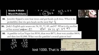 Grade 4 Math Word Problems
