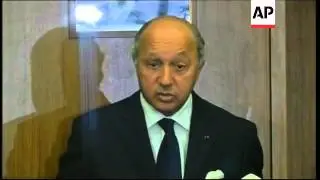 French Foreign Minister Laurent Fabius meets Lebanese President