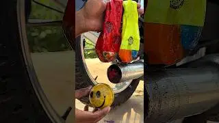 Old bullet 350 silencer vs big balloon Dhamaka surprise #shorts #ytshorts #youtubeshorts