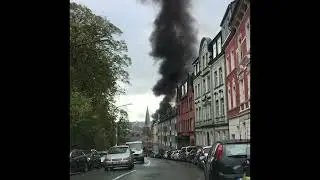 Rauchs&auml;ule bei Kita-Brand in Wuppertal ist schon von Weitem zu sehen