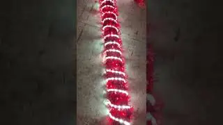 Red led candy canes decoration