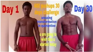 30 Days PUSHUPS CHALLENGE  home quarantine epic results 400 pushups body change home workout