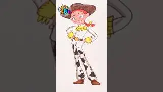 How to draw Jessie Disney Toy Story #drawing #drawinganimals #drawingforkids