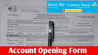 Canara Bank Account Opening Form kese bhare l How to fil canara bank account opening form