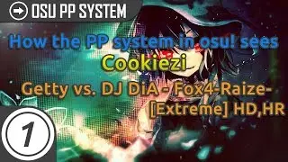 How the PP system in osu! sees Cookiezi's FC on Fox4-Raize-