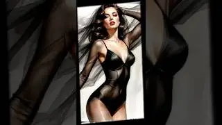 Enigmatic Elegance in Motion: Sheer Veil & Bodysuit Aesthetic