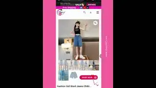 Girls Fashion Short Jeans.