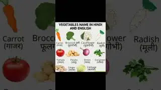 Vegetables Name in Hindi  and English