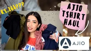 *CHEAPEST* AJIO T-Shirt Try On Haul 2021 *Under 250 Tshirts* | AJIO Summer Wear | Makeuprenaissance