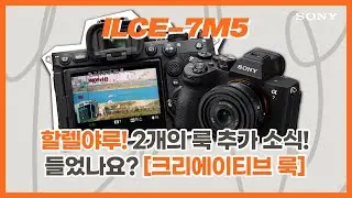 [강의] ILCE-7M5, 더욱 다양해진 [크리에이티브 룩] 빠르게 살펴보자!