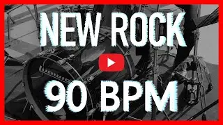 New Hard Rock Drum Track 90 BPM Drum Beat (Isolated Drums) [HQ]