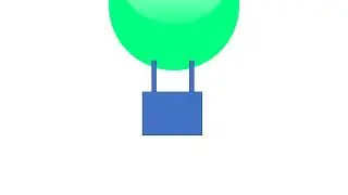 Flying Bubbles Light Green Hot Air Balloon