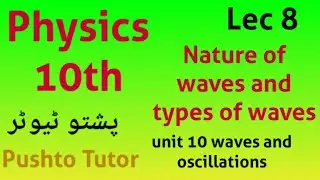 Lec 8, Nature of waves and Types of waves , Unit 10 SHM , class 10 Physics , pushto tutor tech