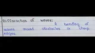What is Differection of waves